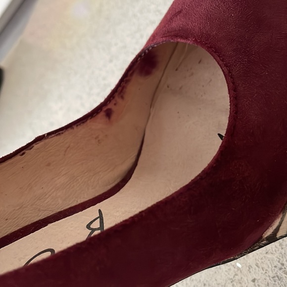 🔥Host pick🔥Kate & Mel Burgundy & Zebra Suede Platform Shoes - Picture 8 of 9